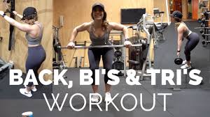 back bicep tricep workout plete routine for women or men anafitfoo workout videos