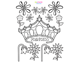 free princess crown coloring sheets