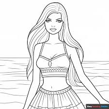 free barbie coloring pages 13