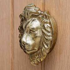 Cast Iron Metallic Lion Head Door