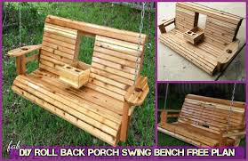 It definitely is on the more complex end of the spectrum when it comes to diy benches, but she includes downloadable plans you can follow step by step. Diy Roll Back Porch Swing Bench Free Plan