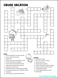 vacation crossword puzzles tree