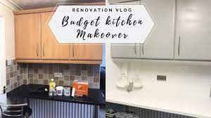 One of the more popular budget kitchen countertop options is to just paint them. Kitchen Makeover On A Budget Uk Renovation Vlog 2 Thegreybuild Youtube