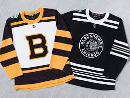 Boston bruins at chicago blackhawks…outdoor hockey! 2019 Nhl Winter Classic Bruins Blackhawks Throwback Jerseys Sports Illustrated