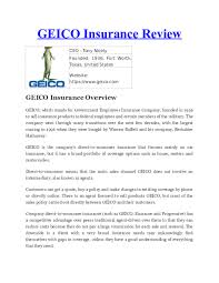 1 geico pros and cons. Doc Geico Insurance Review Markus Budiarso Academia Edu