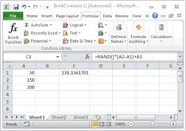 ms excel how to use the rand function ws