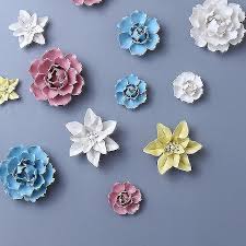 Ceramic Art Flower Wall Hanging Wall
