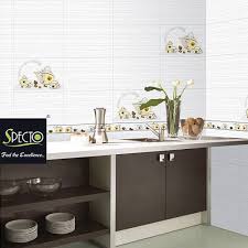 kitchen white and ivory wall tiles