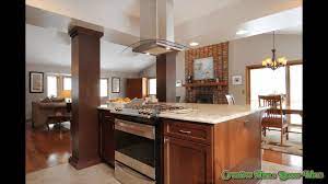 kitchen island with slide in stove