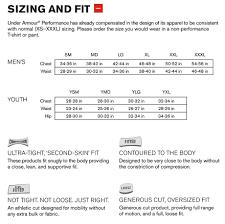 Under Armour Fitted Shirt Size Chart Dreamworks