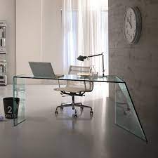 Of course, not all parts of the desk are made with glass material. Penrose Glass Desk By Tonelli Klarity Glass Furniture