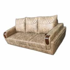 Brown Leather Three Seater Sofa