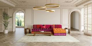 Maili Sectional Sofa Purple Orange