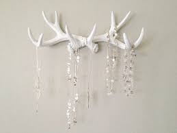 Faux Deer Antlers Wall Decor Jewerly