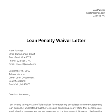 free waiver letter templates exles