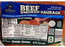 parkview beef smoked sausage 56 g