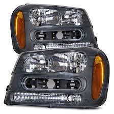 headlightsdepot compatible with chevy trailblazer new headlamps headlights set