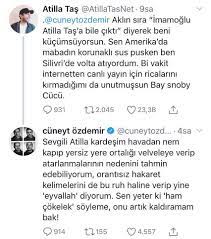 1453vesselam - Atilla taş ve Cüneyt Özdemir Twitter'da Tartışmaya başladı.  Tartışma, Cüneyt Özdemir'in İmamoğlu, Atila taş'a çıktı ya demesiyle  başladı. | Facebook