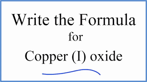 the formula for copper i oxide