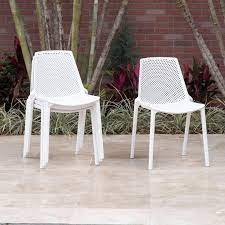 Stackable Plastic Patio Dining Chairs