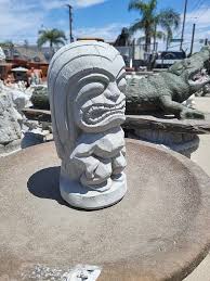 Cement Tiki Statues 12 Inch Tall