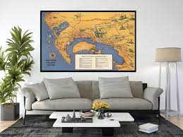 Old Map Of San Diego Vintage Map Poster