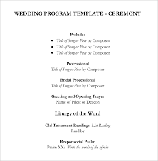 Wedding Program Templates 15 Free Word Pdf Psd