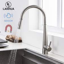 Matte black pull out sensor kitchen faucet with sensitive mixer tap feature2: Modern Automatic Sensor Upc Single Handle Pull Out Stainless Steel Sus 304 Sus304 Body Ss Flexible Kitchen Water Sink Tap Faucet For Kitchen Sink China Pull Out Kitchen Faucet Water Taps