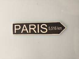 Custom Mileage Sign With Directional Arrow
