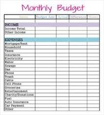 Free Monthly Budget Template Frugal Living Pinterest