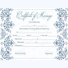 5 Plus Adorable Blank Marriage Certificate Designs For Word