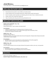Collection Of Solutions Cv Example Waitress Joselinohouse For Your