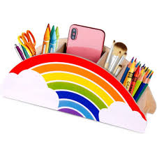 rainbow supply caddy desk organizer for