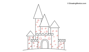 how to draw a castle drawing mentor
