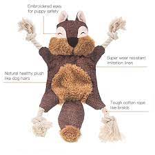 crinkle squeaky dog chew toys squirrel