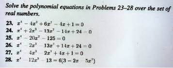Solved Solve The Polynomial Equations