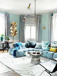 light blue living room