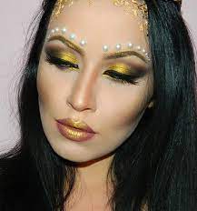 greek golden dess halloween makeup