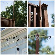 hang string lights on your deck