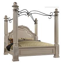 traditional canopy bed leather