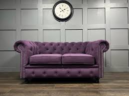 Chesterfield Sofa In Plush Grape Velvet