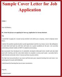 Cover Letter Cover Letter Sample For Job Application