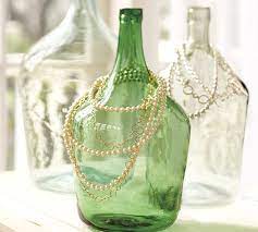 Vintage Glass Wine Bottle Vases
