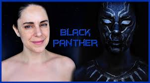 makeup transformation into black panther