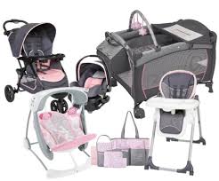 Baby Girl Deluxe Stroller With Car