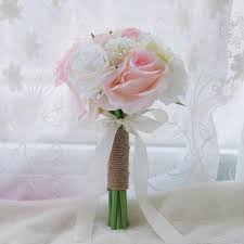 Artificial Vintage Wedding Bouquets For Bride Silk Hand Holding Flowers Handmade Wedding Bridal Bouquet Accessories White Rose Cpa1565 Flower Delivery