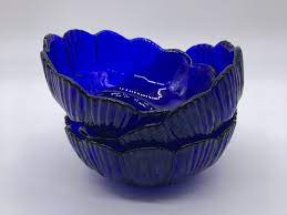 Cobalt Blue Glass Bowls Bowls Dessert