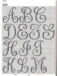 Upper Case Alphabet Charted For Needlepoint Or Cross Stitch