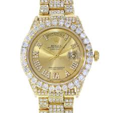 Safe favorite watches & buy your dream watch. Rolex Day Date 1803 Gold Champagne Dial Custom Diamond 16 Carat Men S Watch At 1stdibs