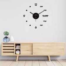 Number Big Size 3d Infinity Wall Clock